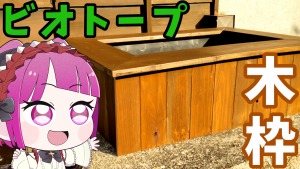 ビオトープの木枠作製